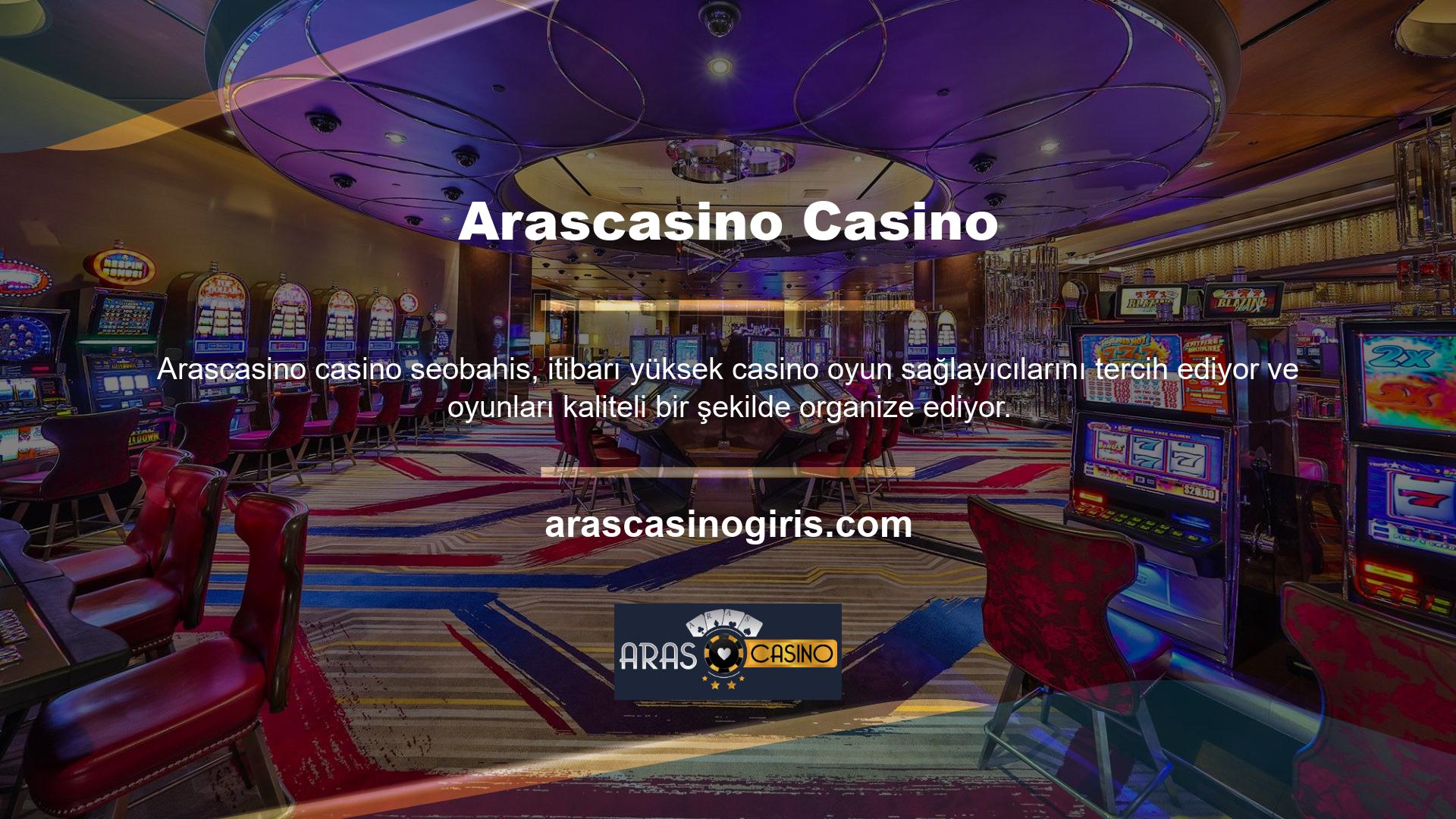 Casinoda çok sayıda kart oyunu, masa oyunu, platform oyunu ve slot bulunmaktadır